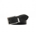 Leasto Onyx Executive Belt – Premium Black Leather Strap with Polished Buckle