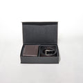 Leasto Premium Leather Gift Set – Brown Genuine Leather Belt & Wallet Combo