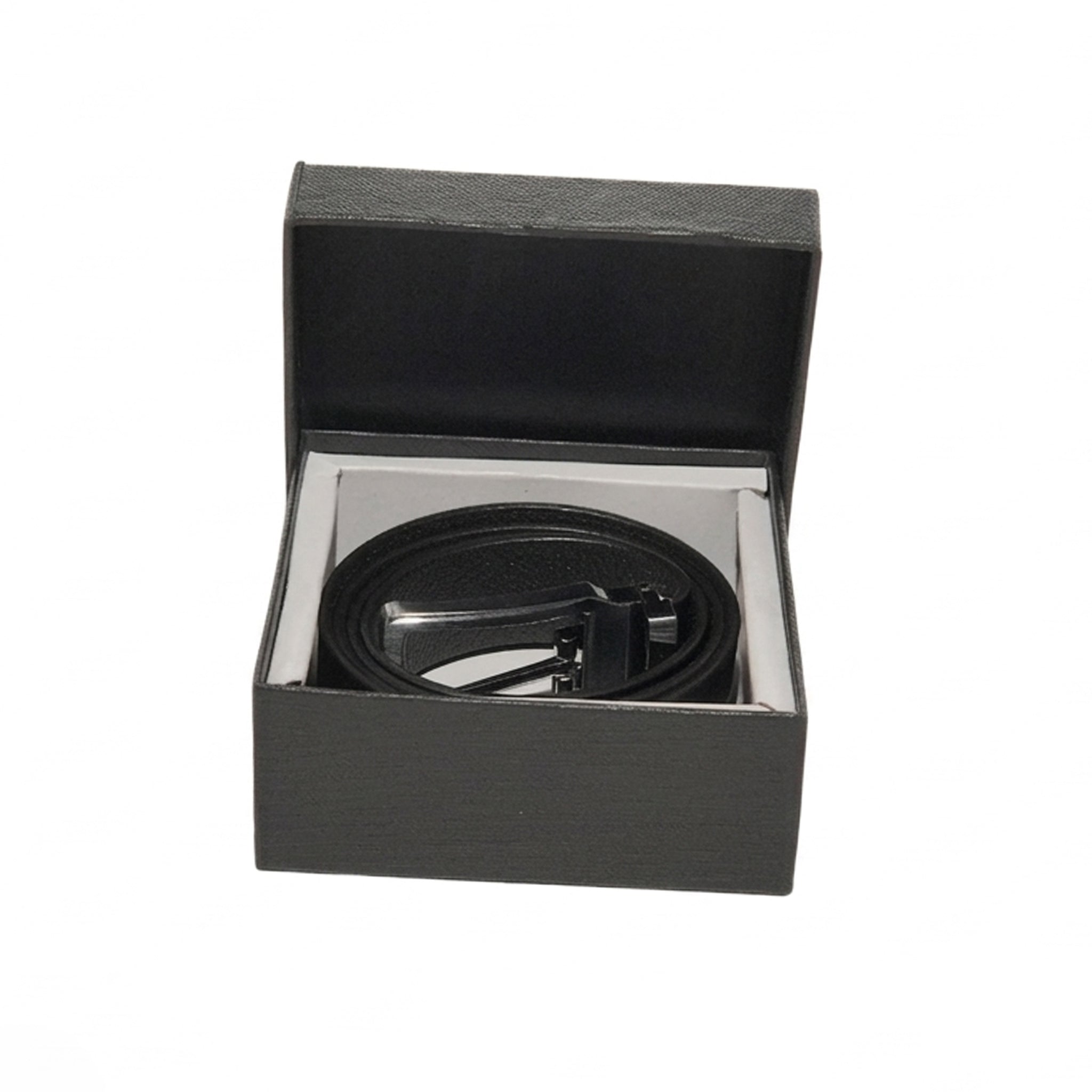Leasto Onyx Executive Belt – Premium Black Leather Strap with Polished Buckle