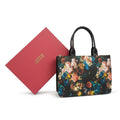 Leasto Floral Bloom Tote – Spacious Structured Handbag with Gold Accents