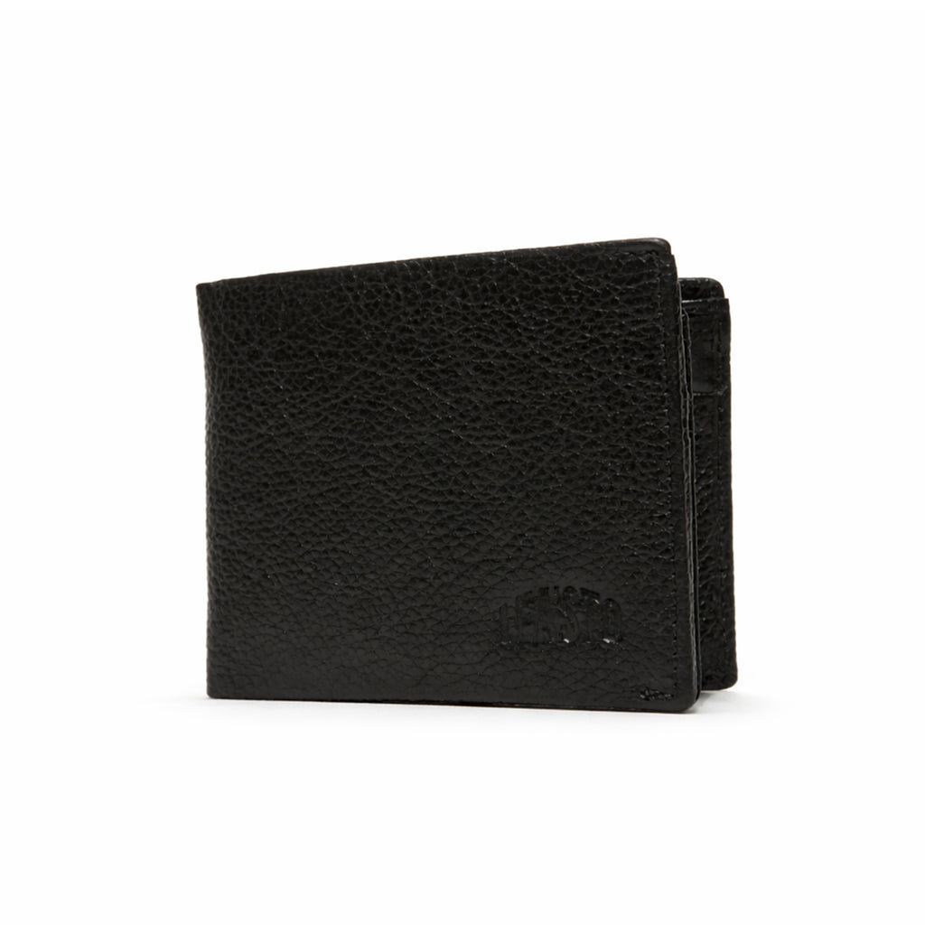 Leasto Classic Minimalist Bi-Fold Wallet - Black