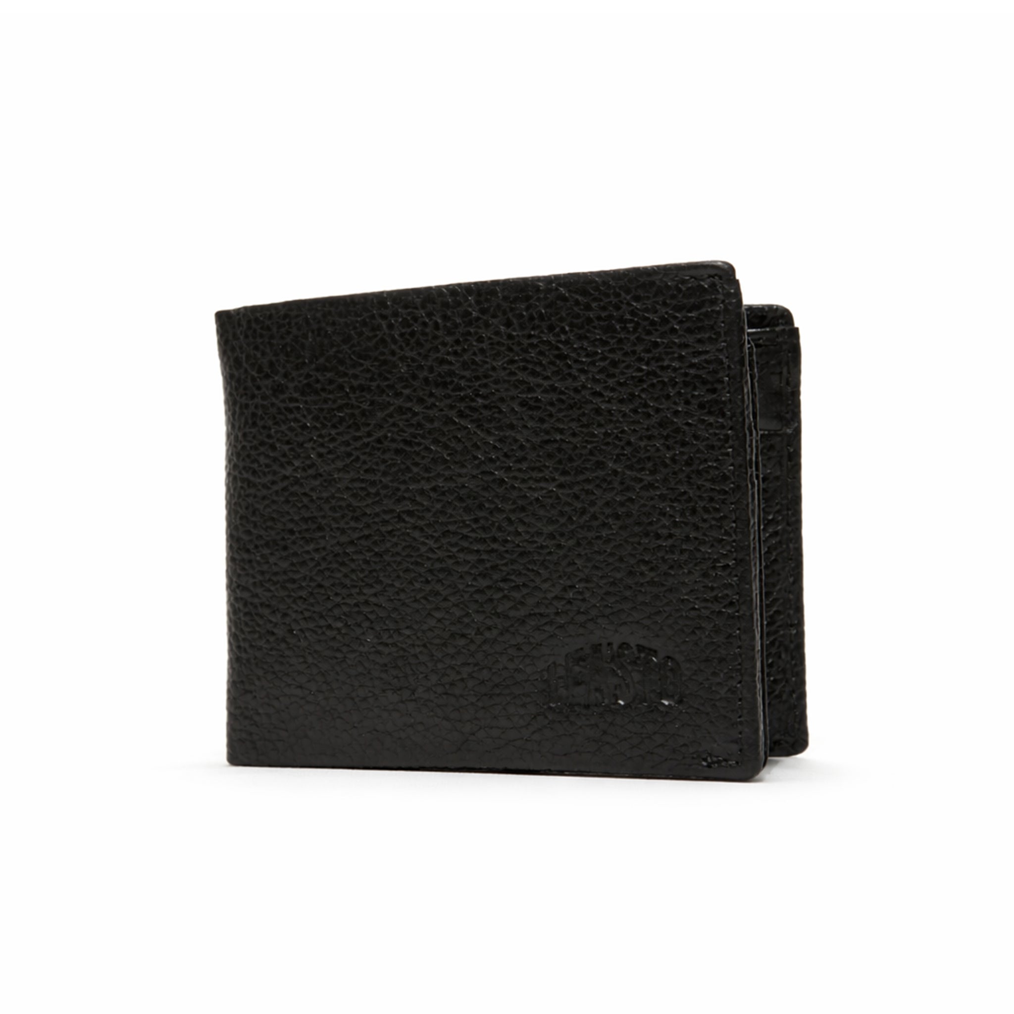 Leasto Classic Minimalist Bi-Fold Wallet - Black