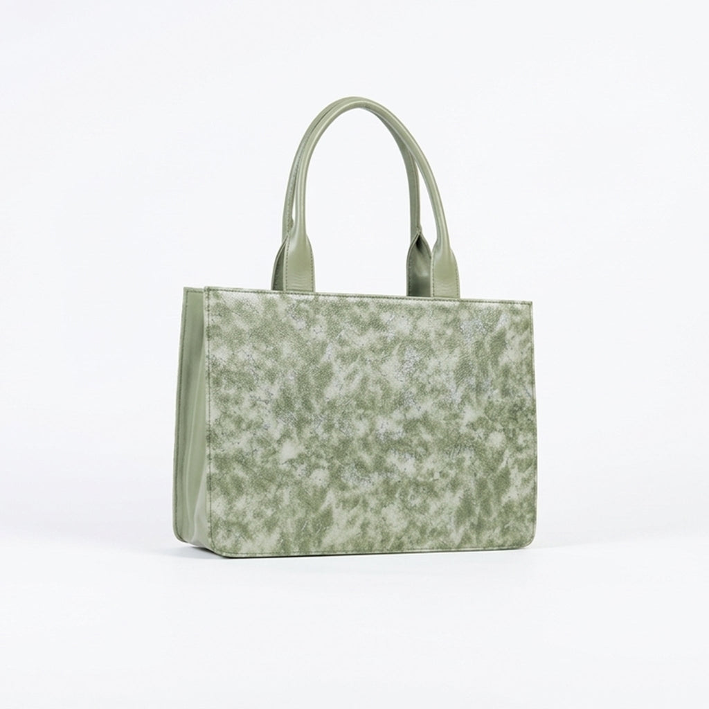 Leasto Botanical Garden Tote – Spacious Structured Handbag with Elegant Print