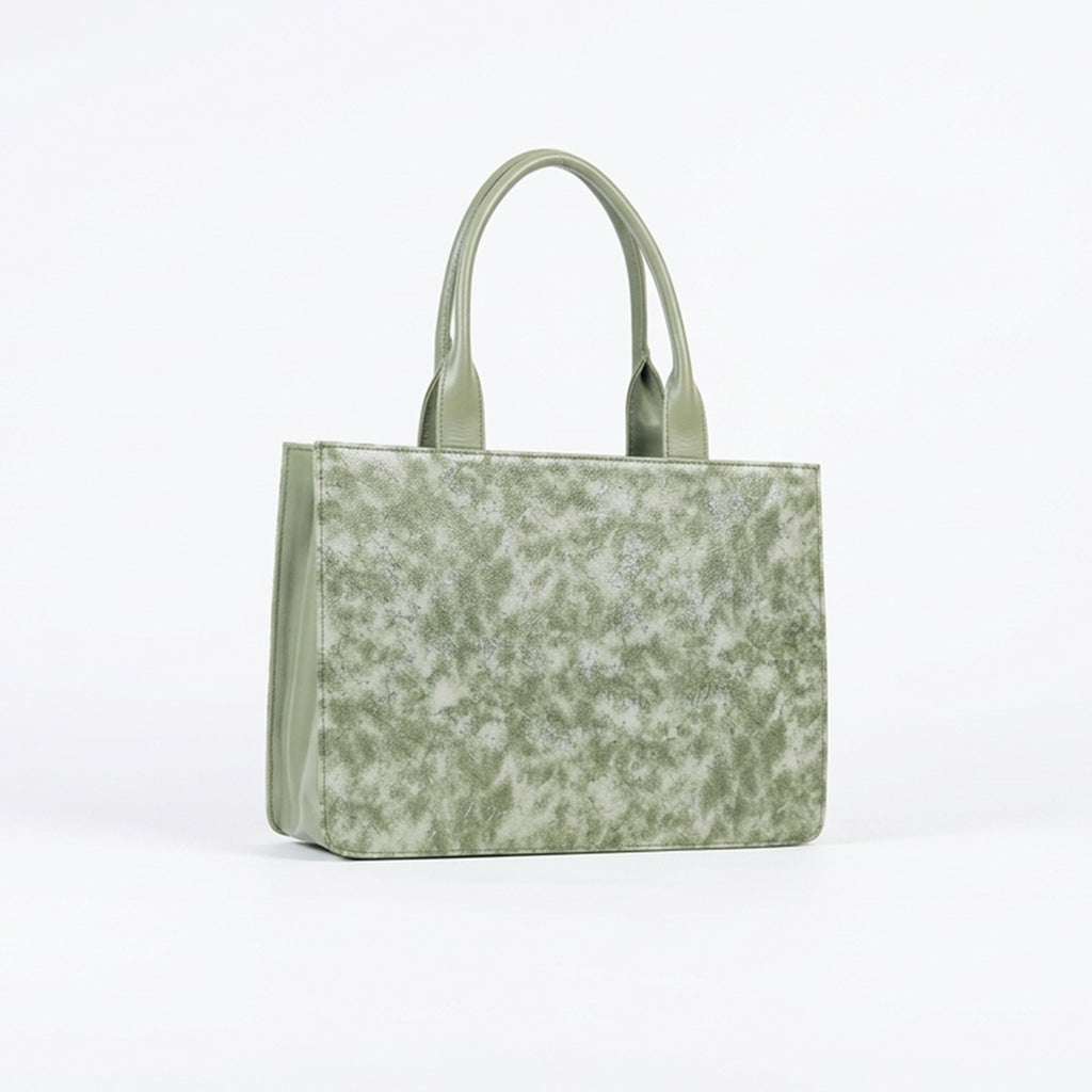 Leasto Botanical Garden Tote – Spacious Structured Handbag with Elegant Print