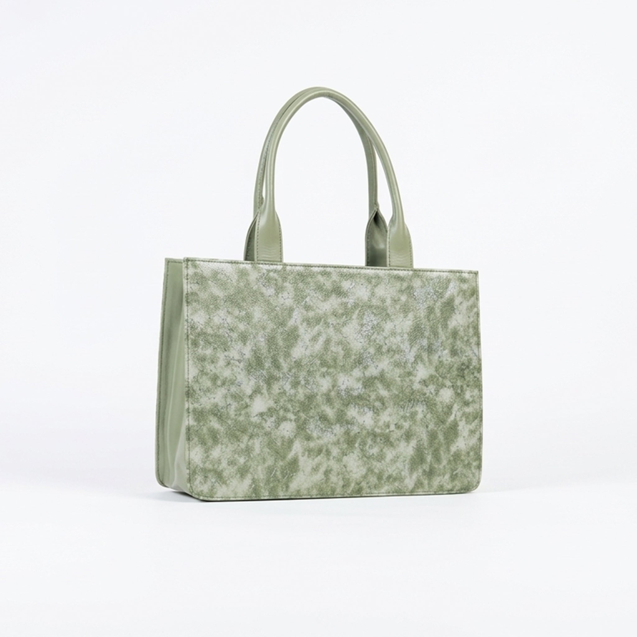 Leasto Botanical Garden Tote – Spacious Structured Handbag with Elegant Print