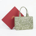 Leasto Botanical Garden Tote – Spacious Structured Handbag with Elegant Print