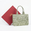 Leasto Botanical Garden Tote – Spacious Structured Handbag with Elegant Print