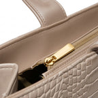 Leasto Croc-Embossed Structured Tote – Sophisticated Everyday Handbag with Luxe Detail