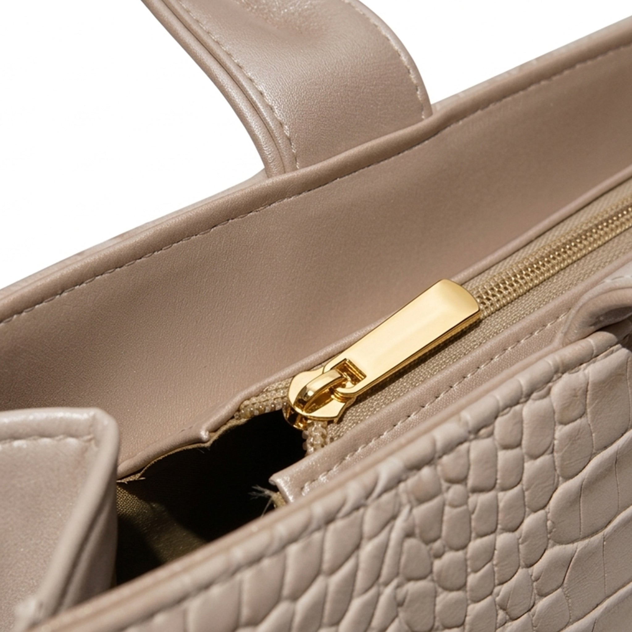 Leasto Croc-Embossed Structured Tote – Sophisticated Everyday Handbag with Luxe Detail
