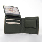 Leasto Premium Green Bi-Fold Leather Wallet for Men